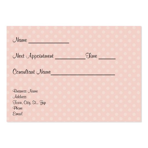 Business Appointment Cards-See back - Business Card (back side)