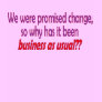 Business as usual