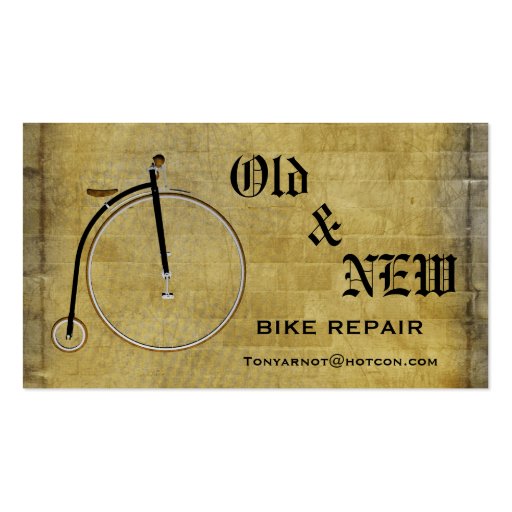 Business Bicycle Repair or Personal Card Business Cards (back side)