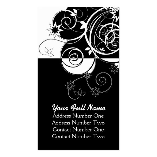 Business Black and white Business Card Template (front side)