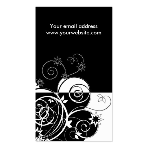 Business Black and white Business Card Template (back side)