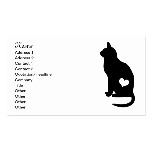 Business Black Cat Business Cards