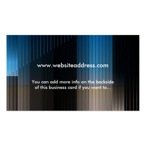 Business Blue, Brown & Black Stripes Business Card (back side)