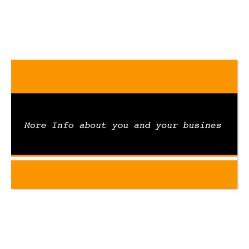 Business  Bold Orange. Business Card (back side)