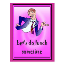 Business buddies, Let's do lunch sometime Post Cards