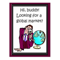 Business buddies, Looking for a global market Post Cards