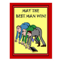 Business buddies, May the best man win Post Cards