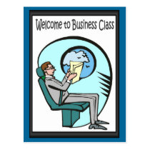 Business buddies, Welcome to business class Postcard