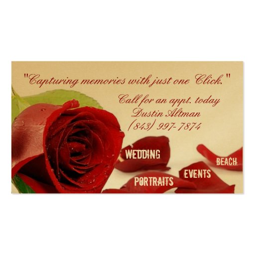 Business Business Cards (back side)