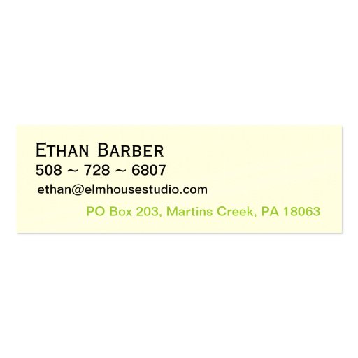 Business card (front side)