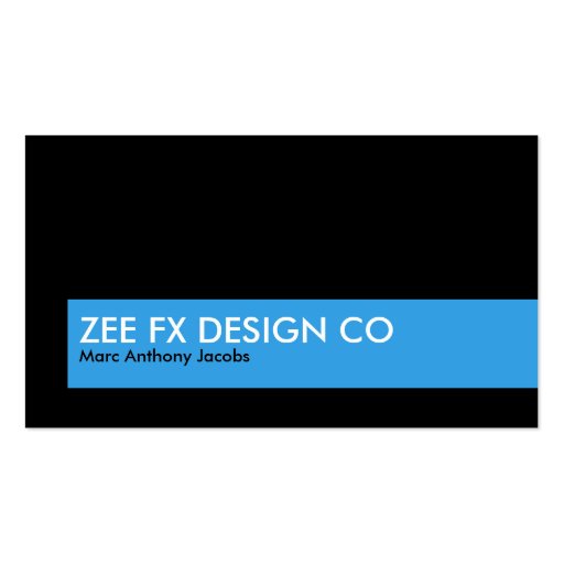 Business Card 007 - Exec Company Bold, Black /Blue (front side)