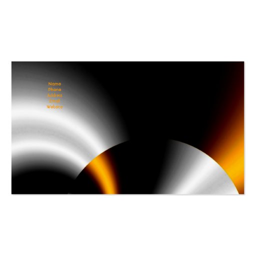 Business Card Abstract Orange Grey Silver Black (back side)