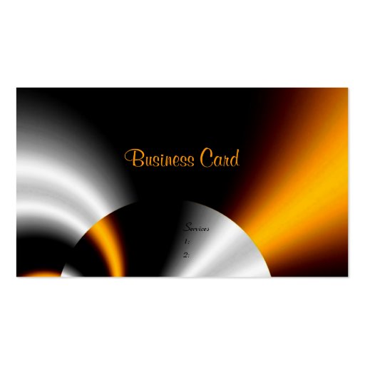 Business Card Abstract Orange Grey Silver Black (front side)