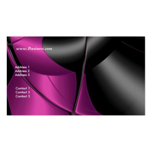 Business Card  Abstract Pink Curve (back side)