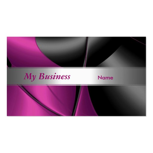 Business Card  Abstract Pink Curve