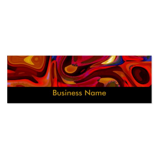 Business Card Abstract Red Skinny