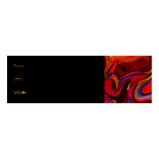 Business Card Abstract Red Skinny (back side)