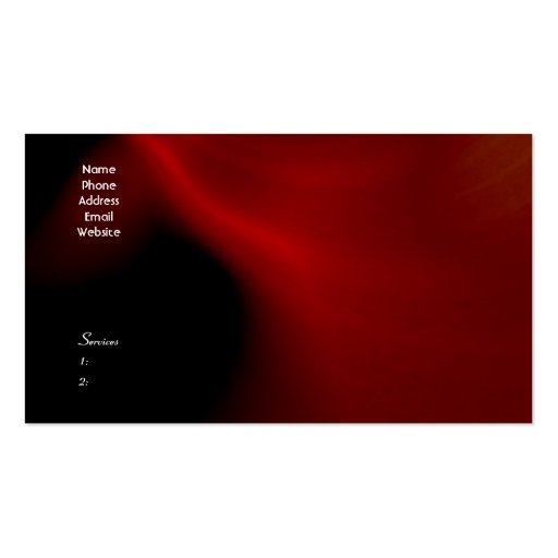 Business Card Abstract Silk Red Black (back side)