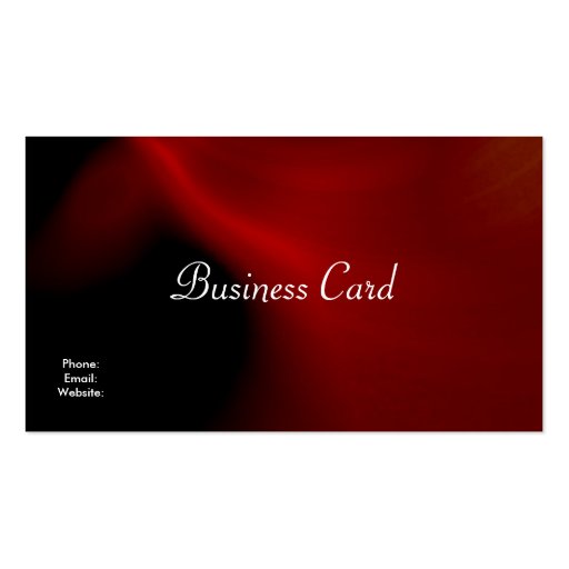 Business Card Abstract Silk Red Black (front side)