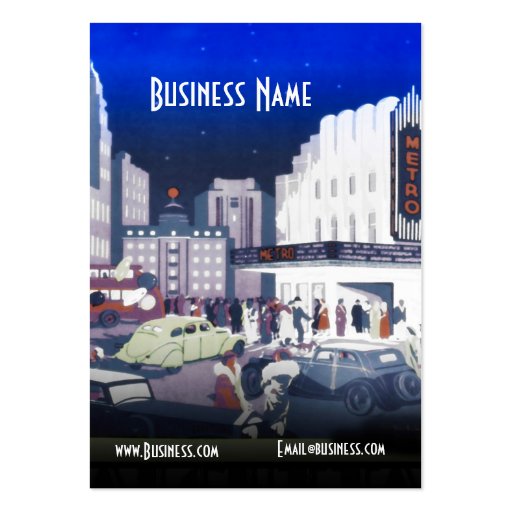 Business Card Art Deco (front side)