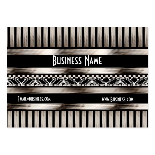 Business Card Art Deco Black Sepia (front side)