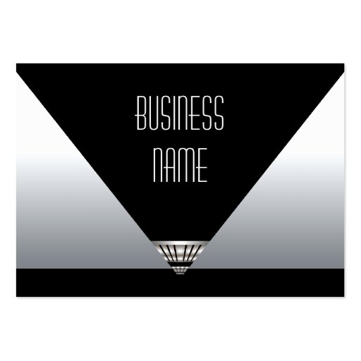 Business Card Art Deco Black Silver (front side)