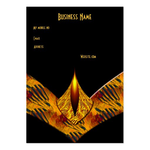 Business Card Art Deco Yellow (back side)