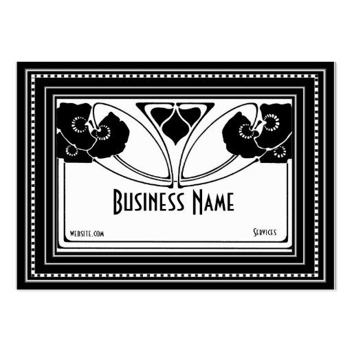 Business Card Art Nouveau Deco Elegant (front side)