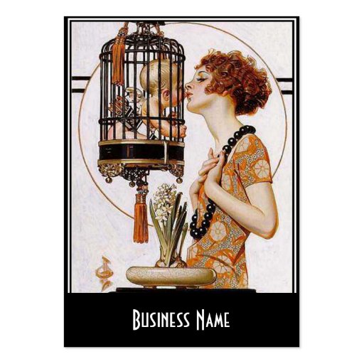 Business Card Art Nouveau Deco Elegant (front side)