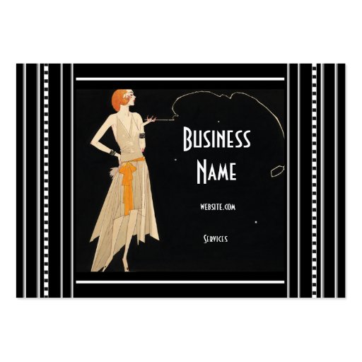 Business Card Art Nouveau Deco Fashion Elegant (front side)