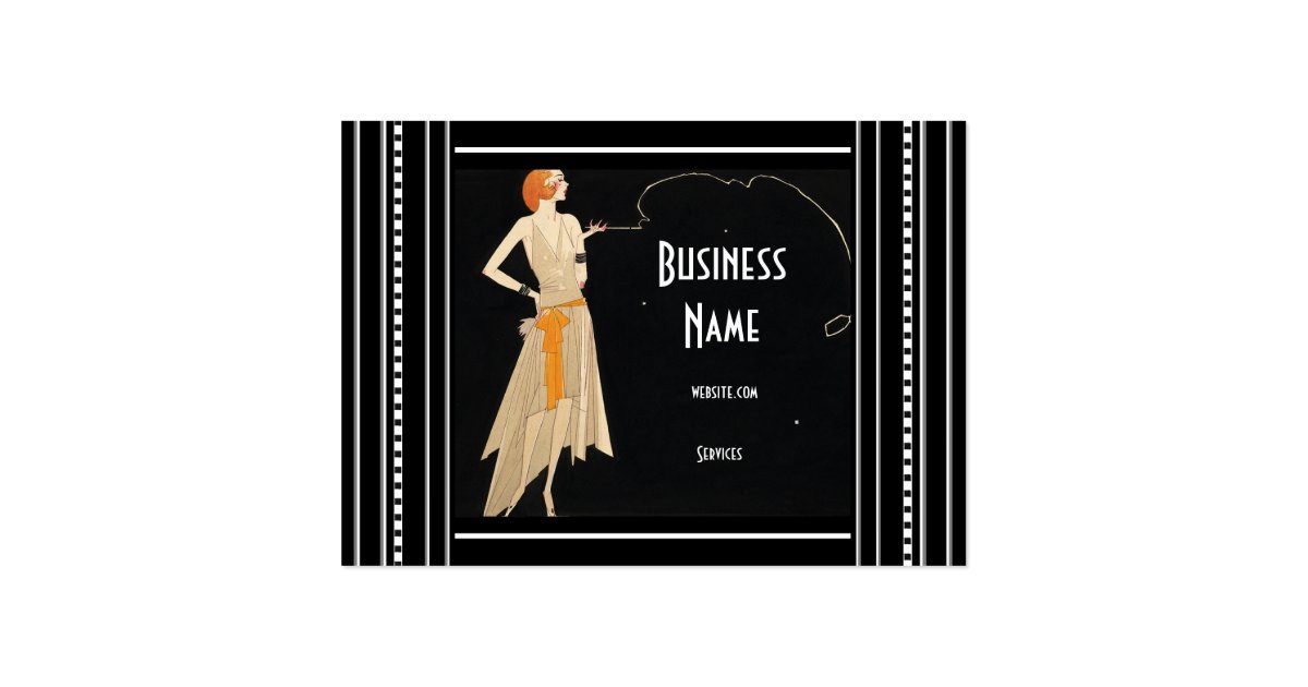 Business Card Art Nouveau Deco Fashion Elegant Zazzle