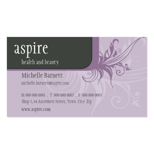 BUSINESS CARD :: aspired flair 10 (front side)