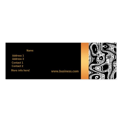 Business Card Australian Wild Gold Black White (back side)