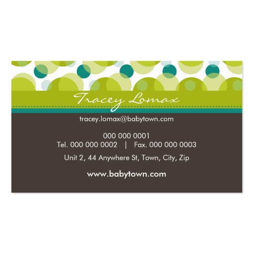 BUSINESS CARD :: babytown 7 (back side)