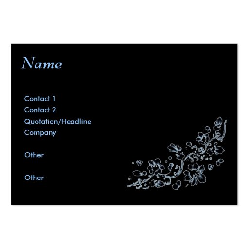 Business card, Black , ethereal
