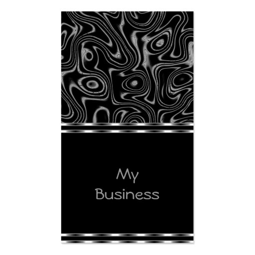 Business Card Black Faux Silk (front side)
