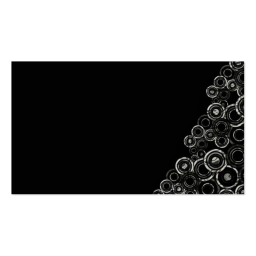 Business Card - Black - Silver Circles (back side)