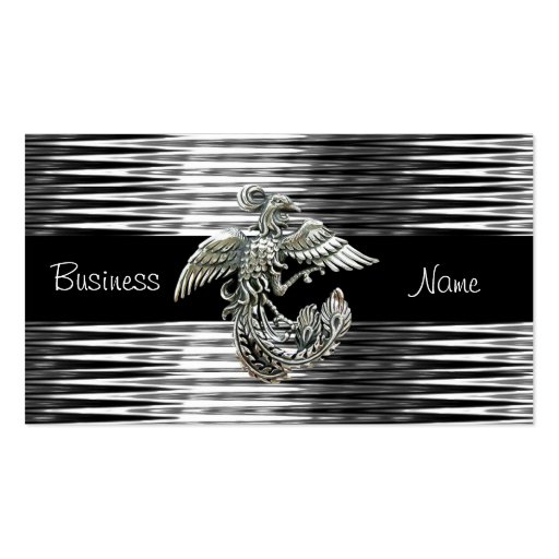 Business Card Black Silver Phoenix Bird  Jewel (front side)