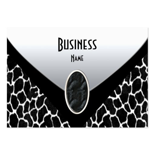 Business Card Black White Cow Purse (front side)