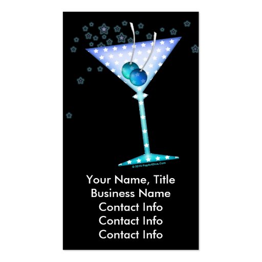 Business Card - BLUE MARTINI (front side)