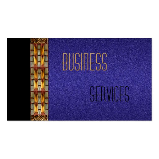 Business Card Blue Sandpaper Black (front side)