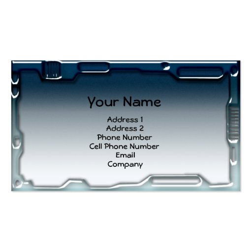 Business Card - Blue Tech (front side)