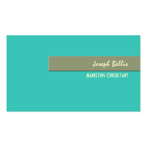 Business Card, bold {customizable background} (front side)