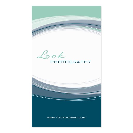 BUSINESS CARD bold modern curve mint green (front side)