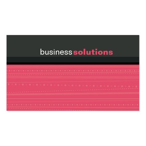 BUSINESS CARD bold modern linear coral pink grey (front side)
