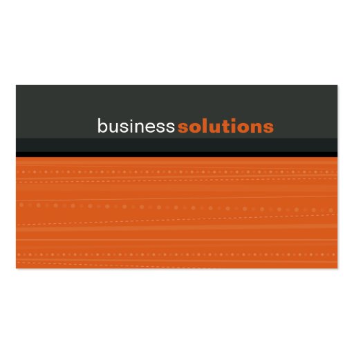 BUSINESS CARD bold modern linear orange grey