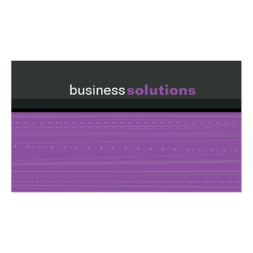 BUSINESS CARD bold modern linear purple grey
