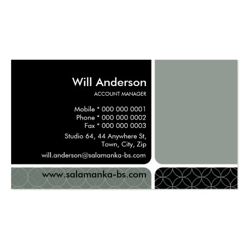 BUSINESS CARD bold modern segment (back side)