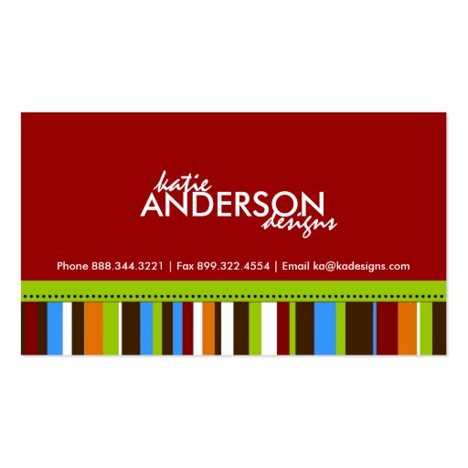 Business Card - Bold Stripes (front side)