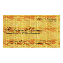 Business Card Brick Wall Construction